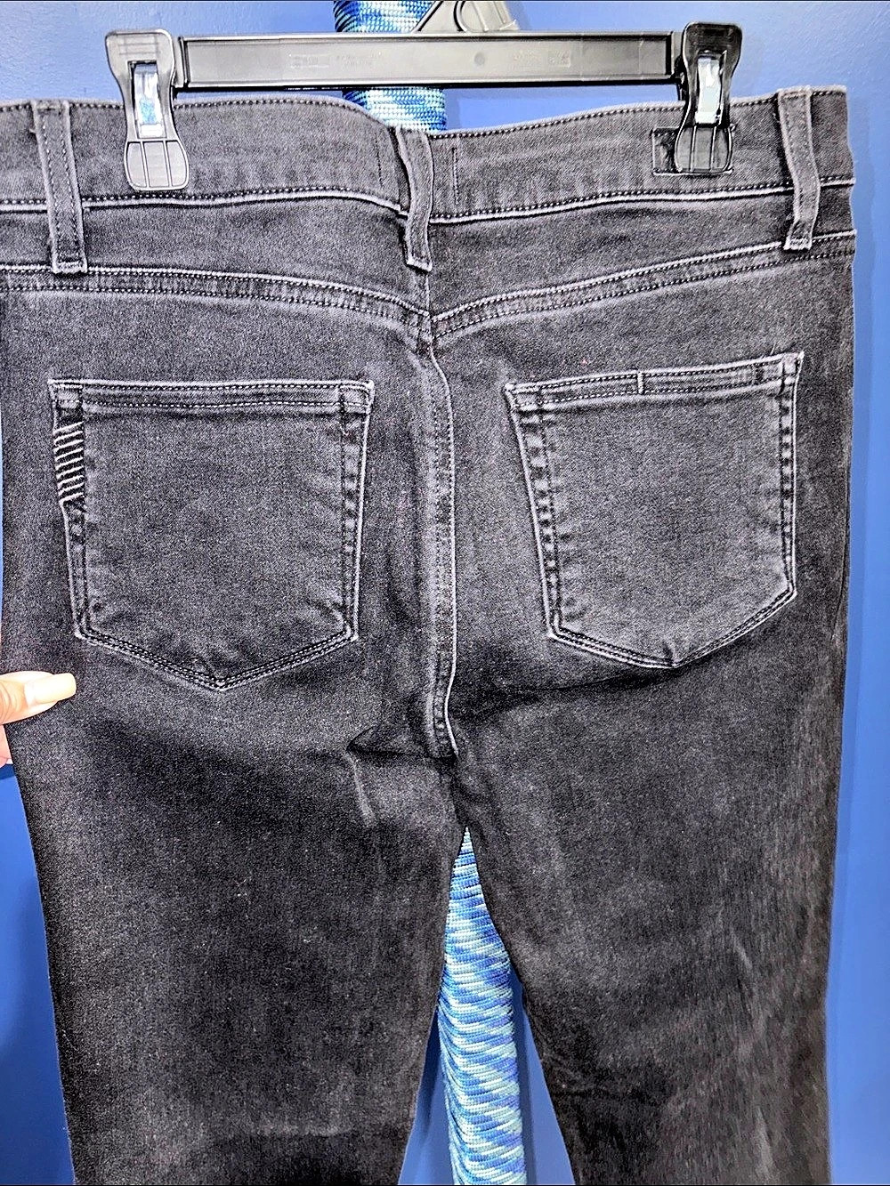 PAIGE- Black Flare Stretch Jeans – Size 30 / 10 - Picture 12 of 14